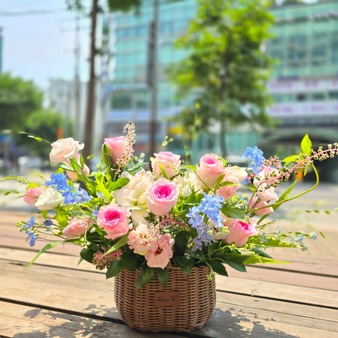 프레시핑크 꽃바구니